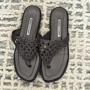 Manolo blahnik black sandals